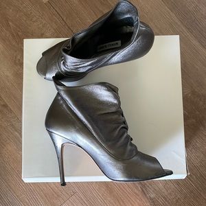Manolo Blahnik Peep-Toe Bootie
